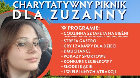Charytatywna sztafeta dla Zuzy. Piknik i bieg na stadionie