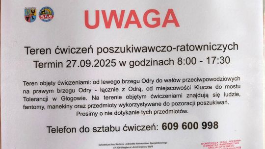 Ćwiczenia służb w Głogowie. Odra i okolice zamknięte w sobotę