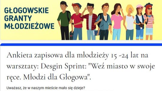 CZEKAJĄ NA POMYSŁY MŁODZIEŻY. Głogowska młodzież będzie mogła podzielić się swoimi pomysłami.