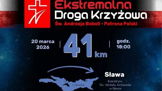 Ekstremalna Droga Krzyżowa w Sławie. Nocna trasa wokół jeziora