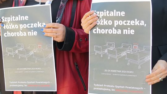 Głogów: symboliczny protest przed szpitalem