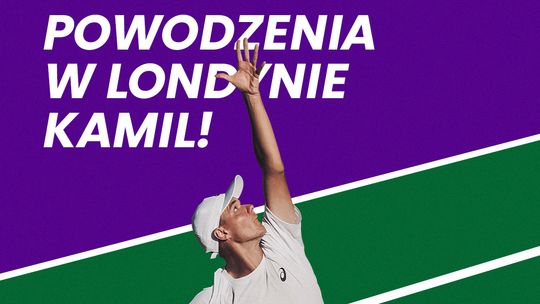 Kamil Majchrzak z logo KGHM na Wimbledonie i US Open