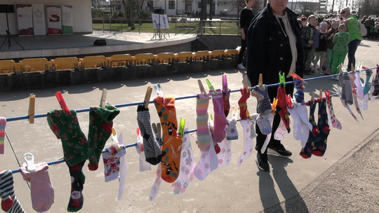 Kolorowe skarpetki znów zawisną w Polkowicach