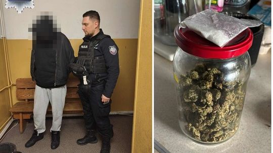 Marihuana i amfetamina - zatrzymanie i duży przechwyt w Przemkowie