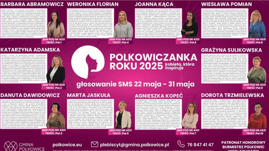 Mieszkańcy zdecydują! Głosowanie na Polkowiczankę Roku 2025.