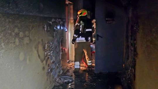 Nocny pożar w Polkowicach