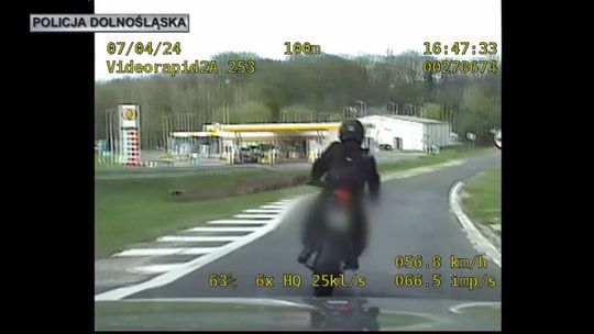 POŚCIG GŁOGOWSKICH POLICJANTÓW ZA PIRATEM NA MOTOCYKLU