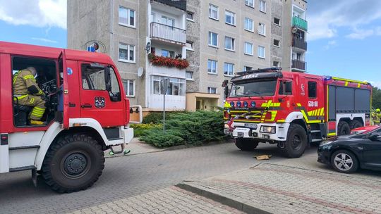 Pożar w bloku przy ul. Lipowej w Polkowicach
