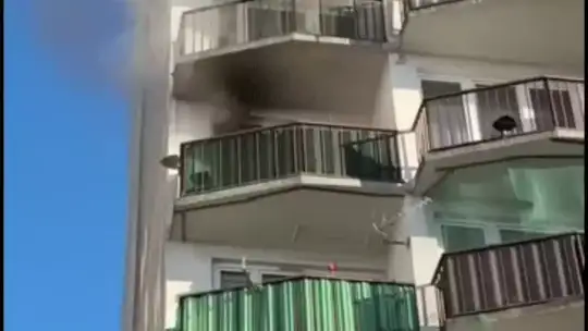 Pożar w mieszkaniu na Hubala w Polkowicach