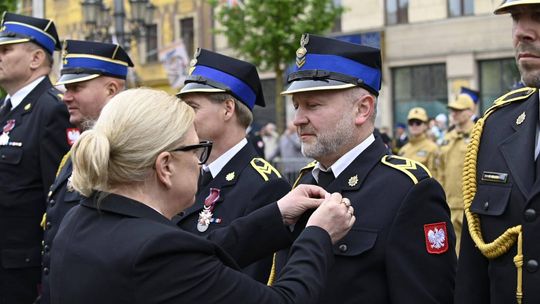 Prestiżowe odznaczenie dla strażaka z Polkowic