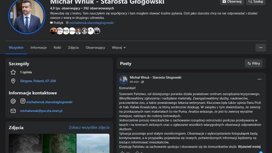 PUMA TO NIE PUMA, ZAPEWNIA STAROSTA