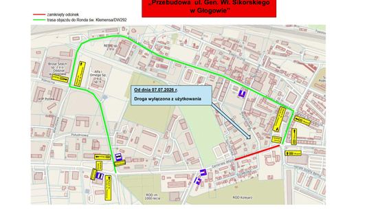Uwaga kierowcy! Od 7 lipca zmiany w ruchu na ul. Sikorskiego