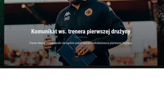 Marek Gołębiewski nie jest już trenerem Chrobrego.
