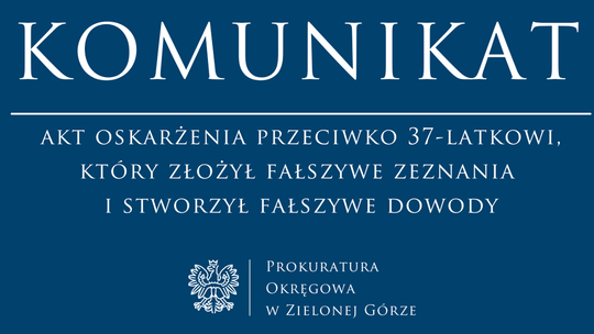 Wschowa: Mężczyzna oskarżony o składanie fałszywych zeznań