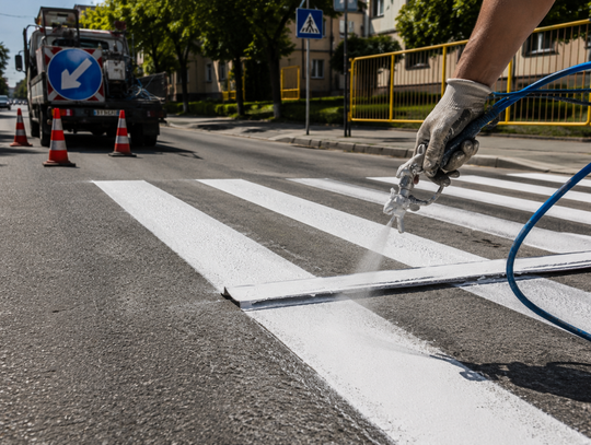 Kierowcy muszą uważać. Trwa odnawianie oznakowania dróg