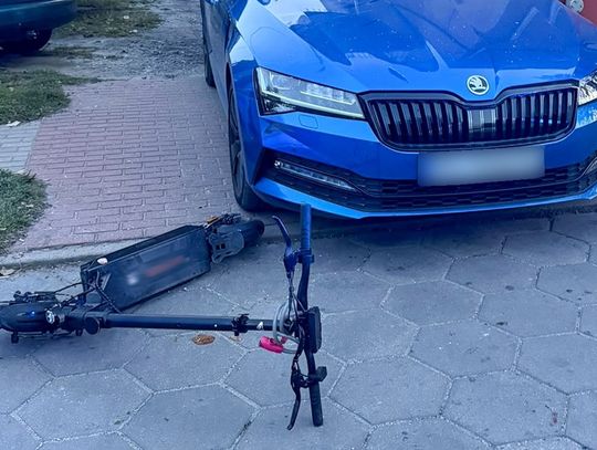 Nastolatka na hulajnodze potrącona przez samochód