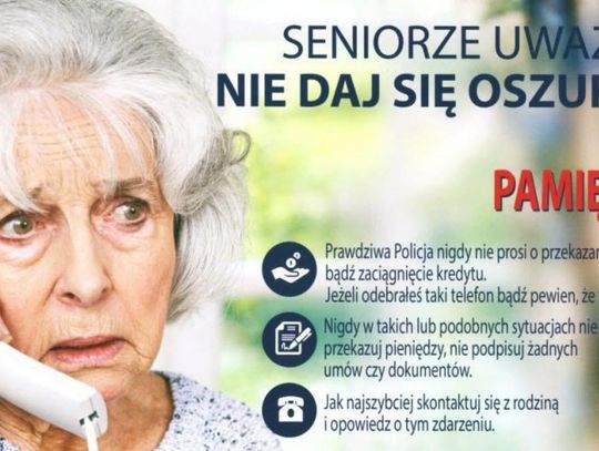 Seniorze bądź czujny. Policja przypomina o zasadach bezpieczeństwa Seniorze bądź czujny. Policja przypomina o zasadach bezpieczeństwa