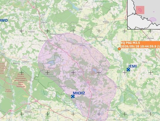 Wstrząs sejsmiczny w pobliżu Głogowa. Naukowcy sprawdzą jego przyczynę