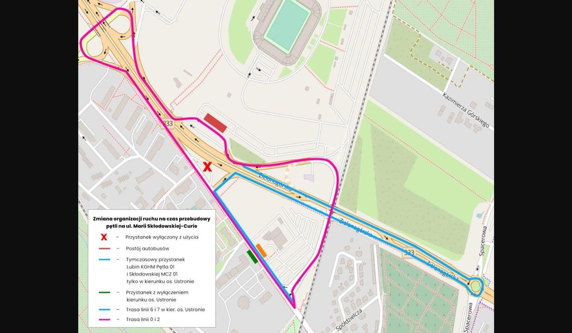 Czasowe utrudnienia dla pasażerów linii T Polkowice–Lubin Czasowe utrudnienia dla pasażerów linii T Polkowice–Lubin