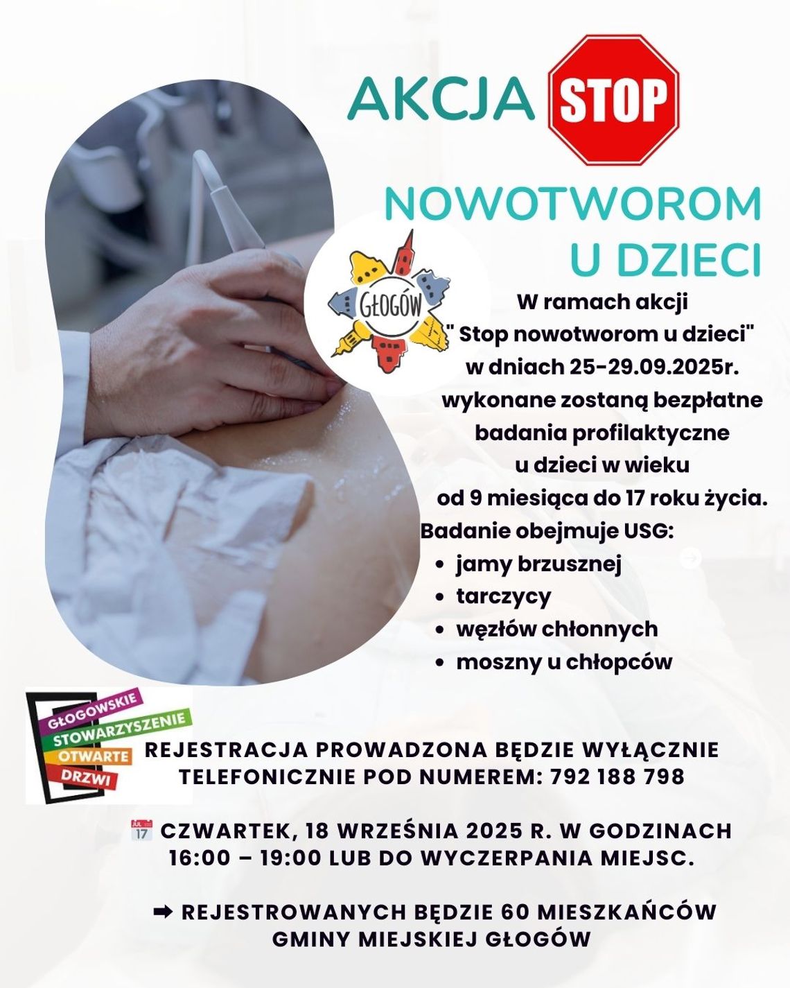 Darmowe badania USG dla dzieci w Głogowie – zapisy już wkrótce