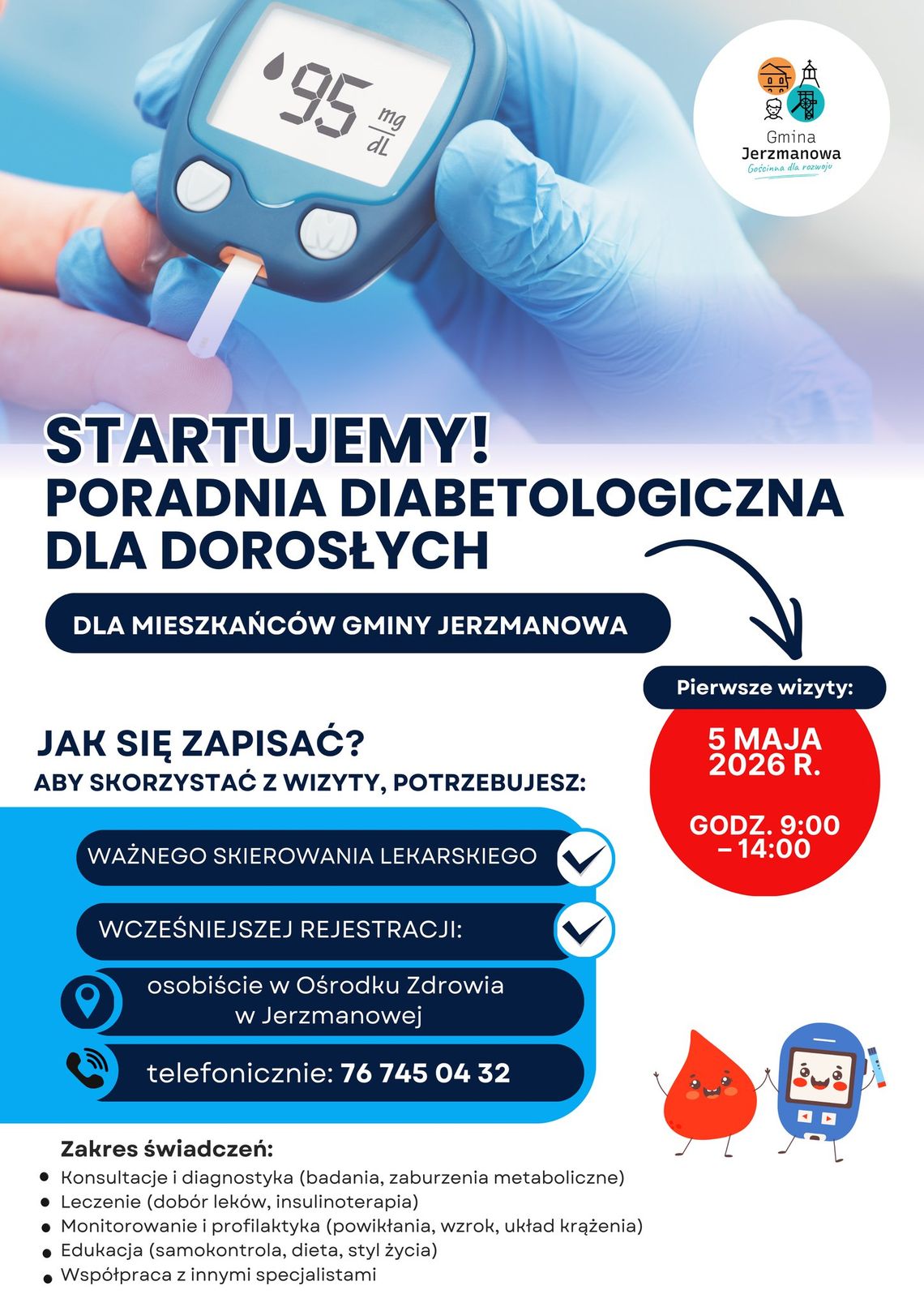 Gmina Jerzmanowa otwiera poradnię diabetologiczną dla dorosłych
