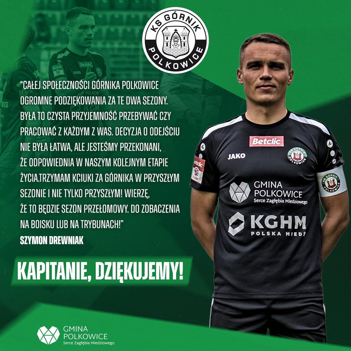 Kapitan żegna się z Górnikiem