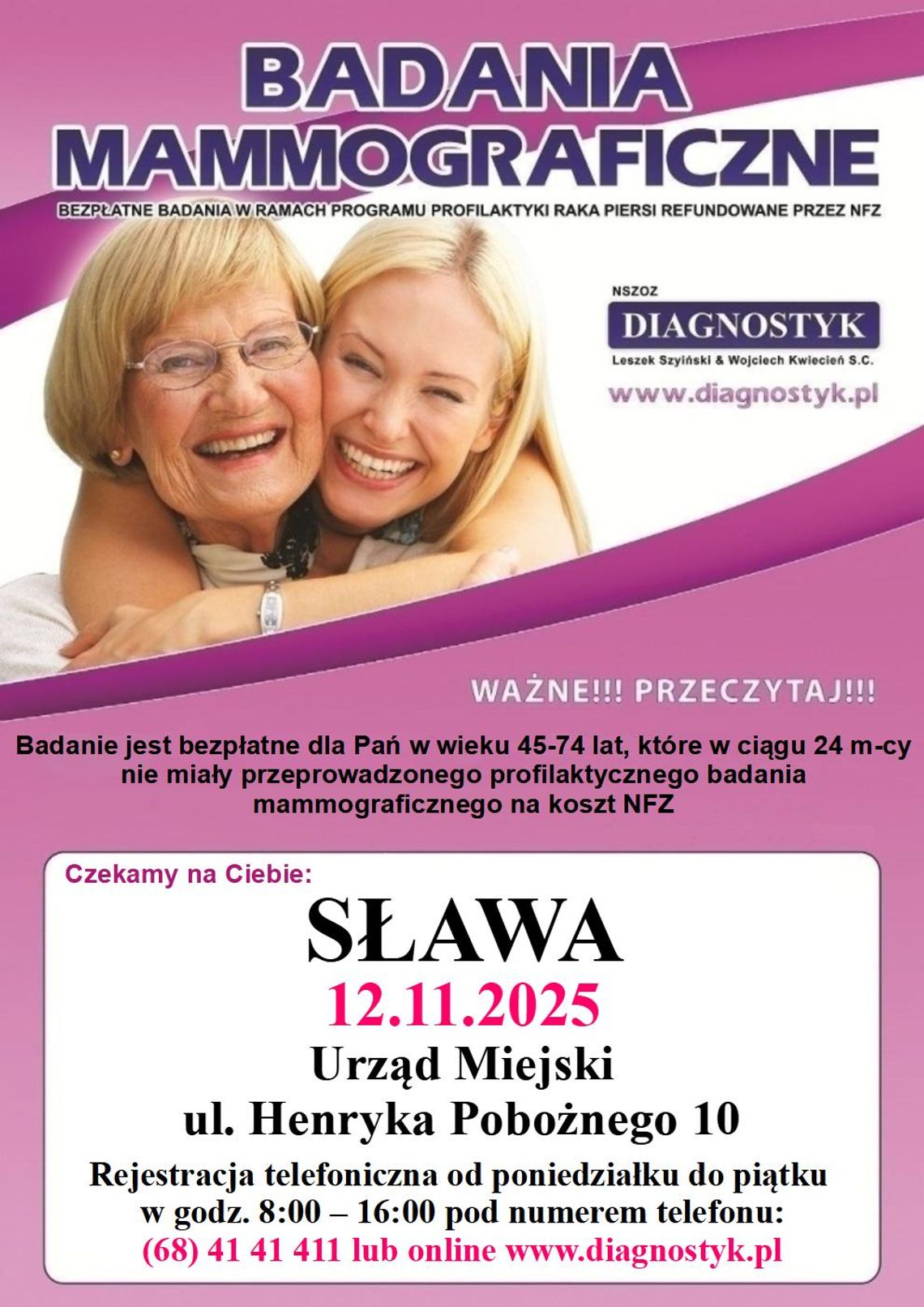 Mammobus w Sławie – sprawdź, kiedy i jak się zapisać