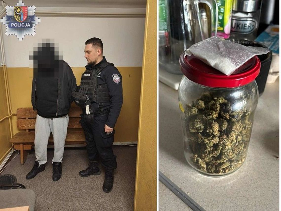 Marihuana i amfetamina - zatrzymanie i duży przechwyt w Przemkowie Marihuana i amfetamina - zatrzymanie i duży przechwyt w Przemkowie