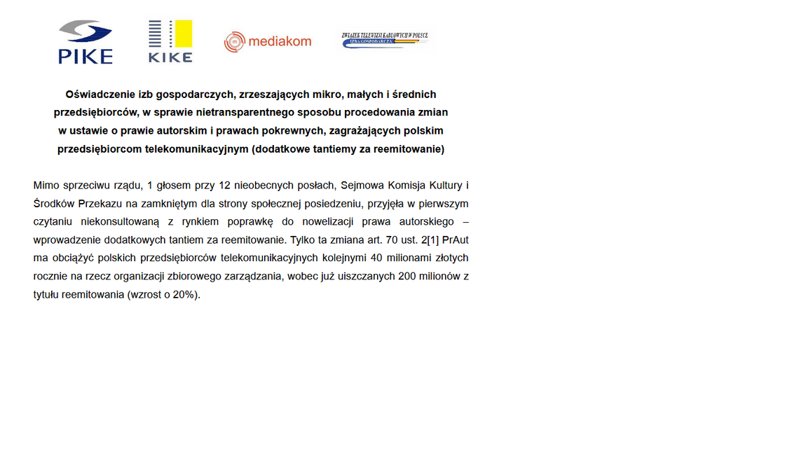 Nietransparentne procedowanie zmian w prawie autorskim