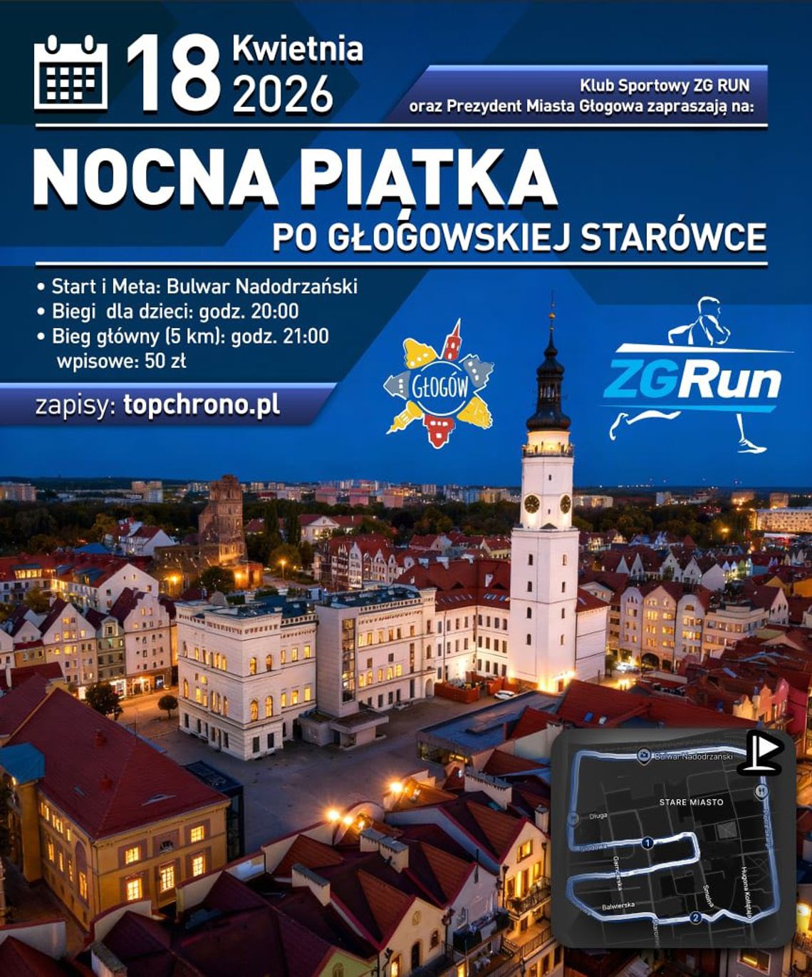 Nocna Piątka w Głogowie już dziś. Sprawdź trasę i utrudnienia