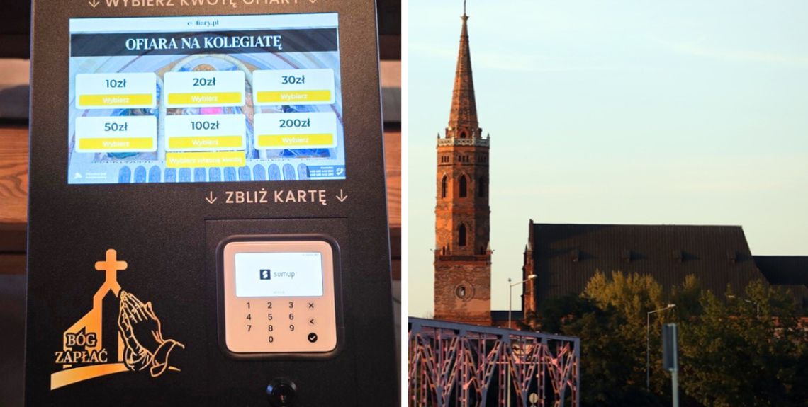 Ofiaromat w głogowskiej Kolegiacie – wsparcie świątyni kartą płatniczą