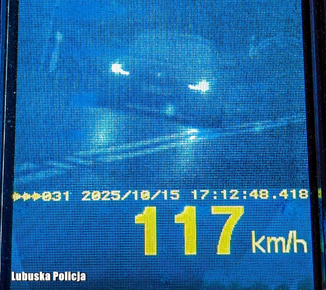 Pędził przez Lgiń 117 km/h – policja zatrzymała mu prawo jazdy