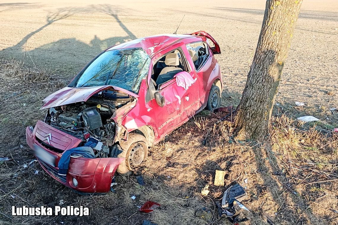 Pijany 40-latek rozbił auto w lesie. W środku było dziecko