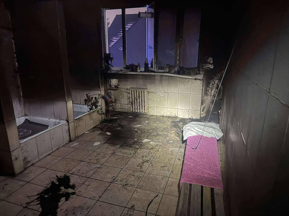 Pożar łazienki przy Legnickiej w Polkowicach. Ewakuowano mieszkańców