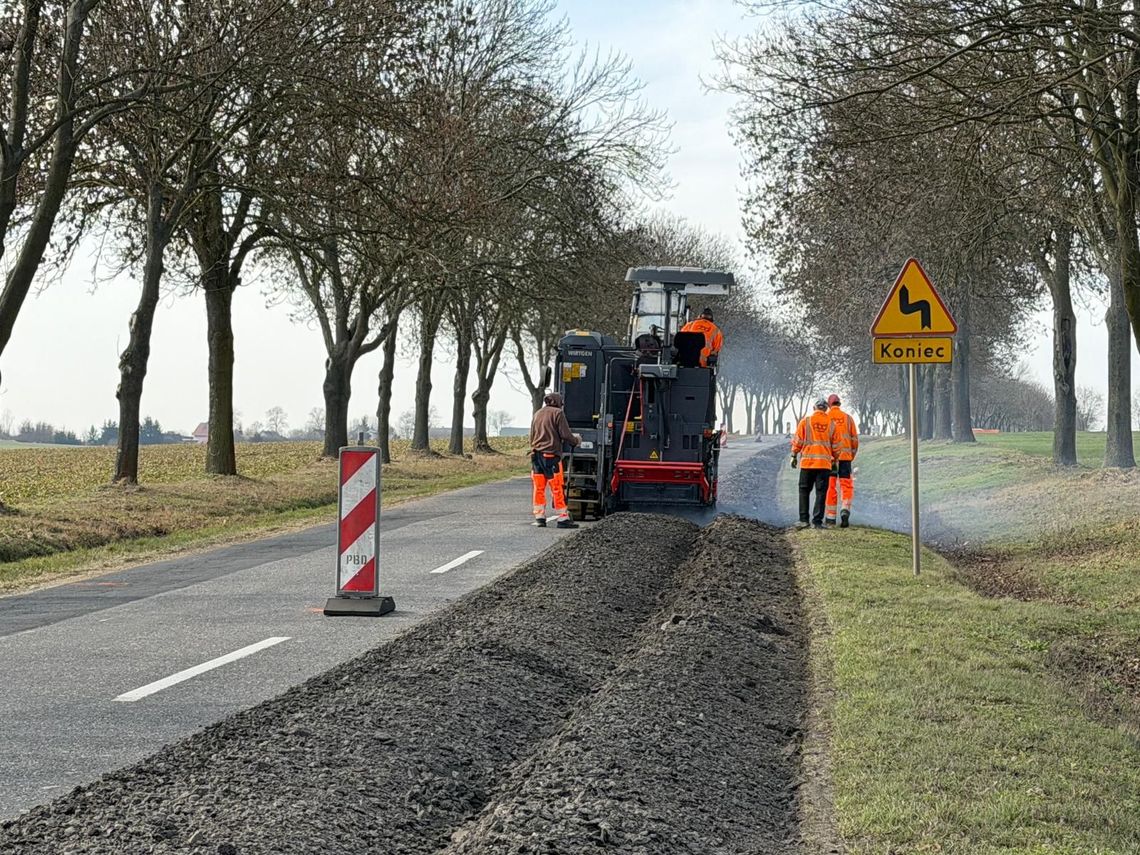 Prace drogowe w okolicach Głogowa. Remont od Brzegu Głogowskiego