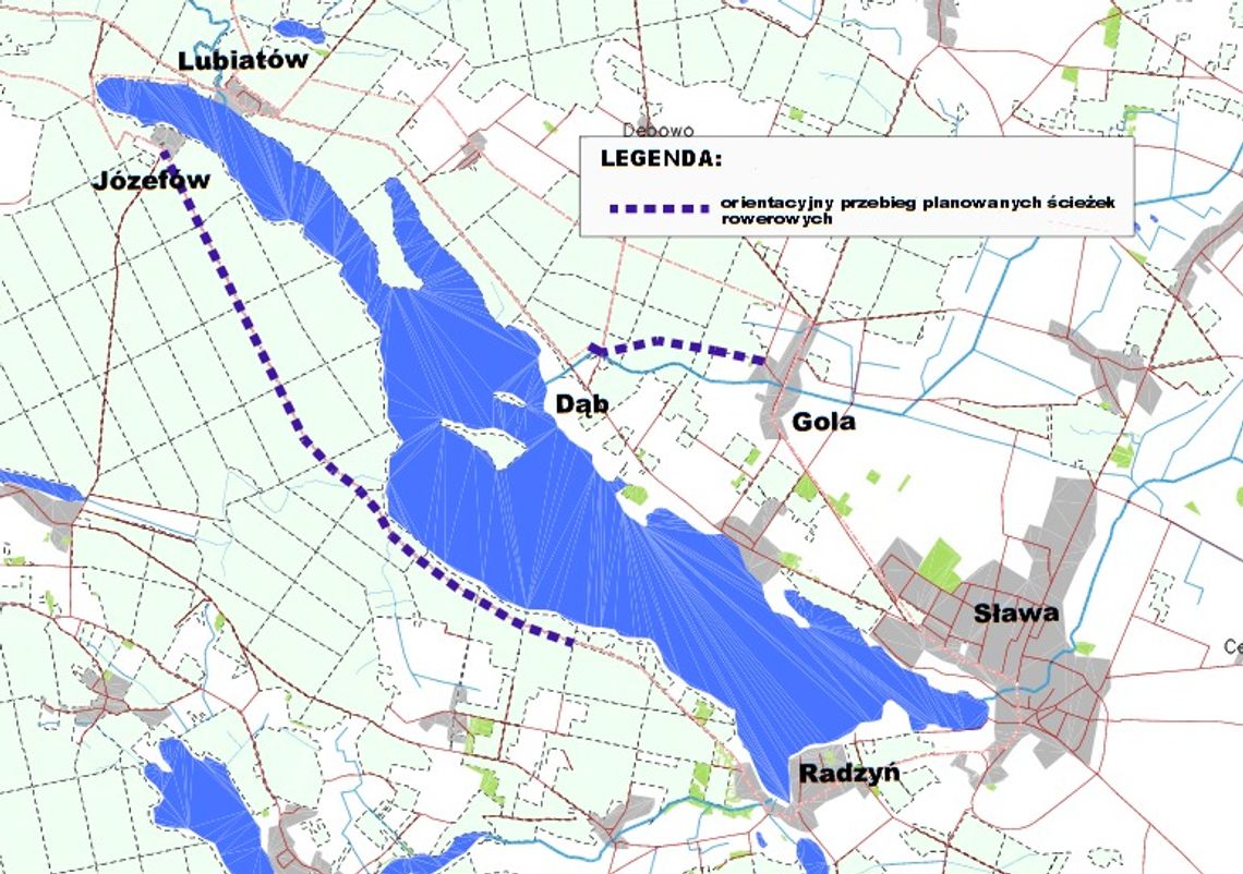 Radzyń–Józefów i Dąb–Gola z drogą rowerową. Jest przetarg Radzyń–Józefów i Dąb–Gola z drogą rowerową. Jest przetarg