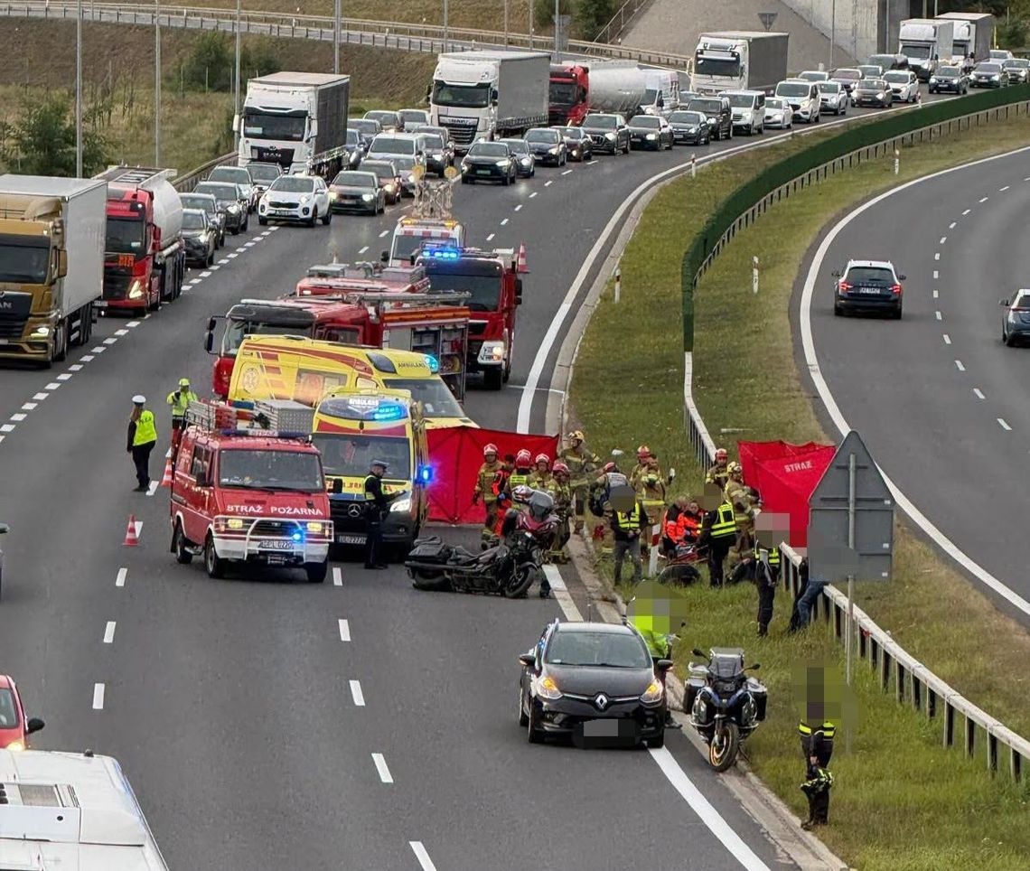 Śmiertelny wypadek na S3. Nie żyje motocyklista Śmiertelny wypadek na S3. Nie żyje motocyklista