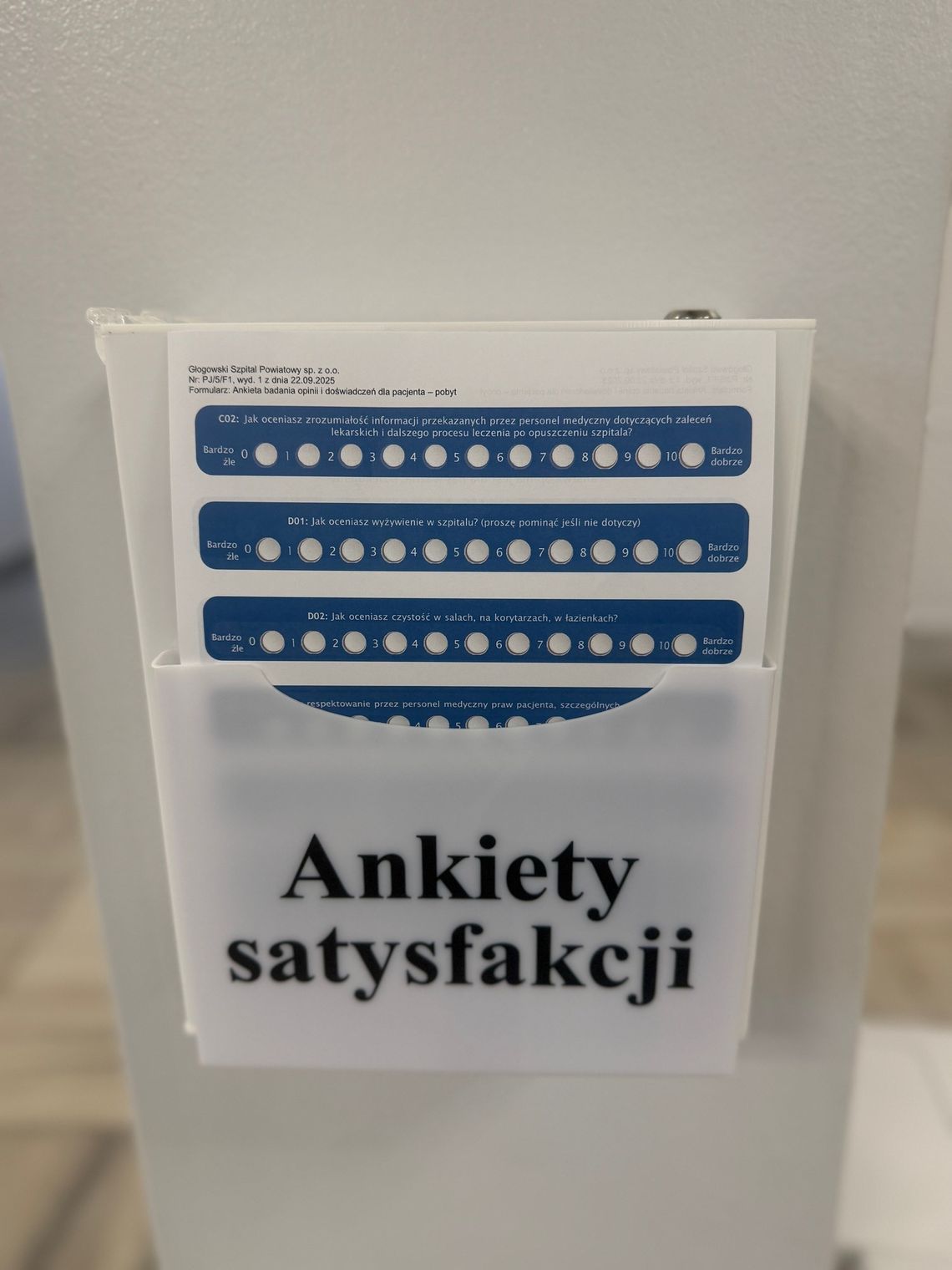 Szpital w Głogowie zbiera opinie pacjentów. Wypełnij ankietę