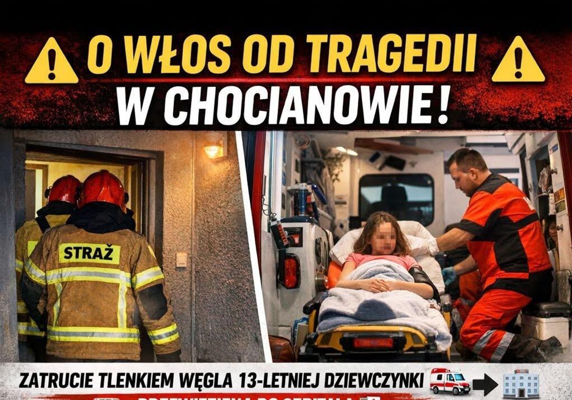 O włos od tragedii w Chocianowie. 13-latka zatruła się czadem