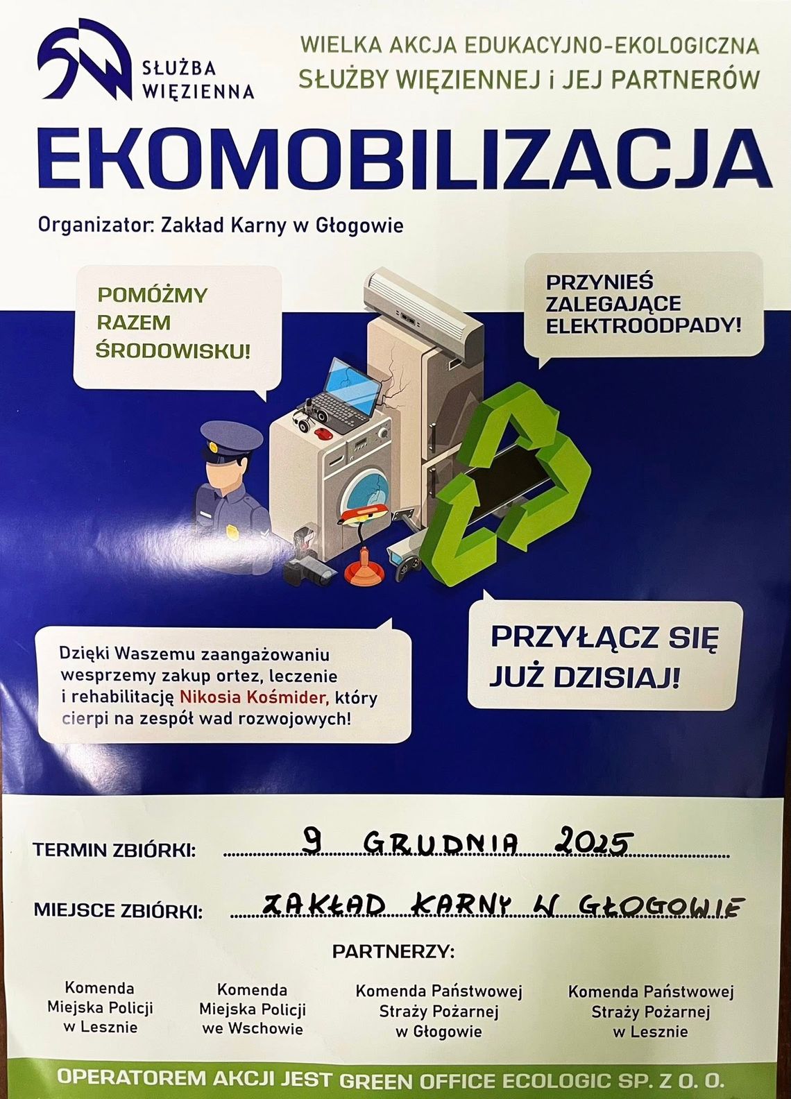 Zakład Karny pomaga! Zbiórka elektrośmieci dla 4-letniego Nikolasa Zakład Karny pomaga! Zbiórka elektrośmieci dla 4-letniego Nikolasa
